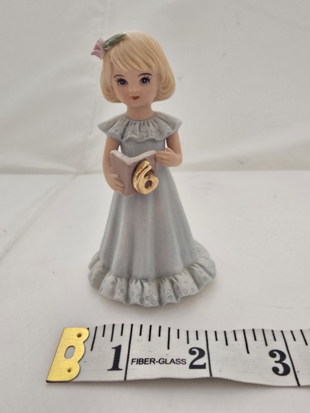 Enesco Growing Up Birthday Girls Age 6 Figurine 1981 Blonde Girl Vintage